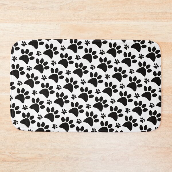 Item preview, Black Paw Prints Pattern designed and sold by Tanya C  Smith.
