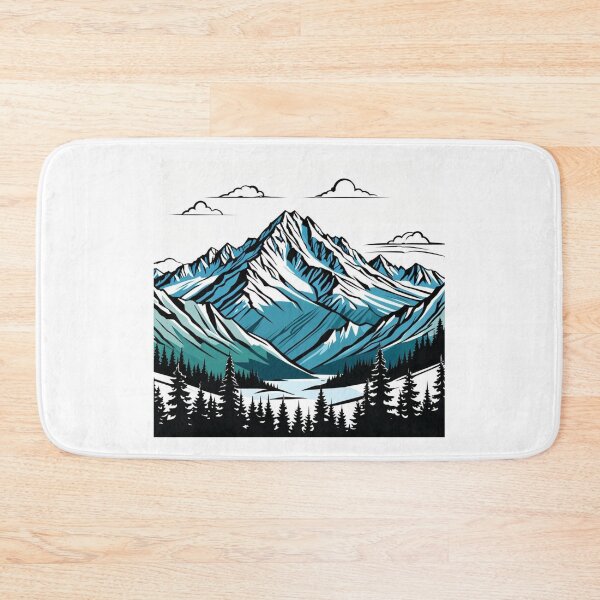Item preview, PNW Mountain Outline Graphic designed and sold by Catherine Harrison.