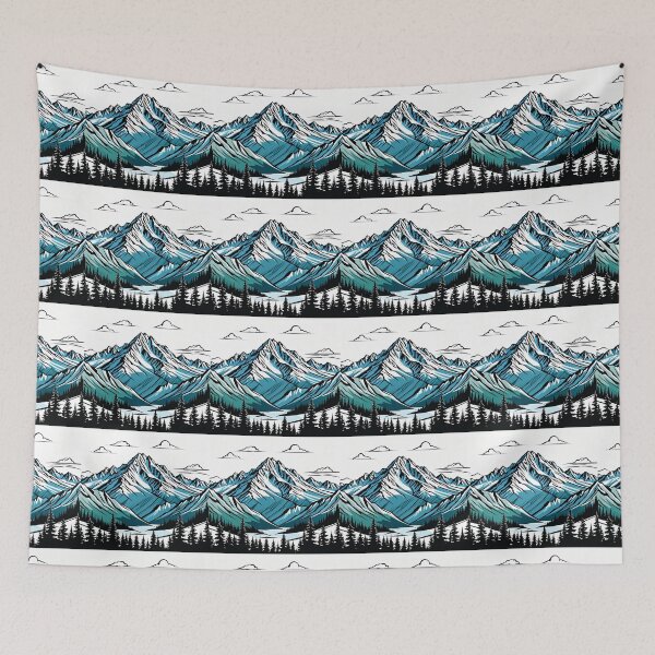 Item preview, PNW Mountain Outline Graphic designed and sold by Catherine Harrison.