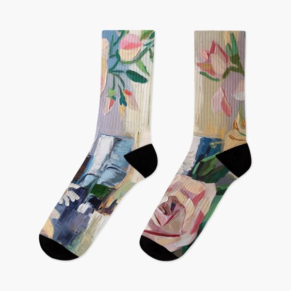 Item preview, Modern Romanticism Floral Painting in Soft Pastel Color designed and sold by Tamas Das.