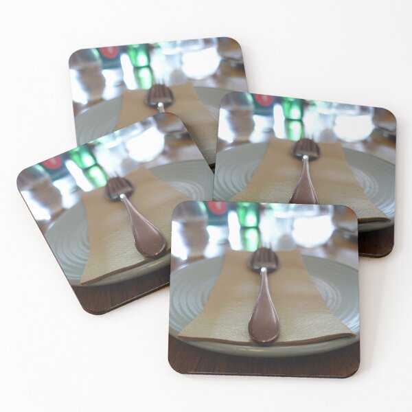 Item preview, Elegant Table Setting - Minimalist Fork and Napkin on Plate designed and sold by zenjiinspired.