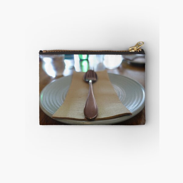 Item preview, Elegant Table Setting - Minimalist Fork and Napkin on Plate designed and sold by zenjiinspired.