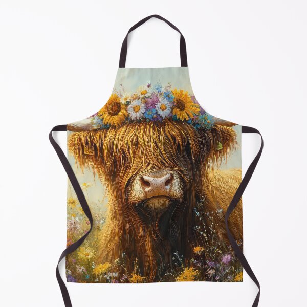 Item preview, Highland Cow Floral designed and sold by thewandswant.
