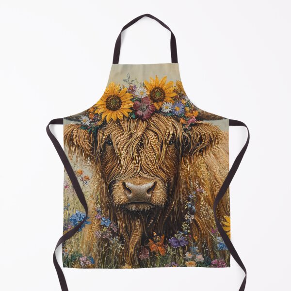 Item preview, Highland Cow Floral designed and sold by thewandswant.