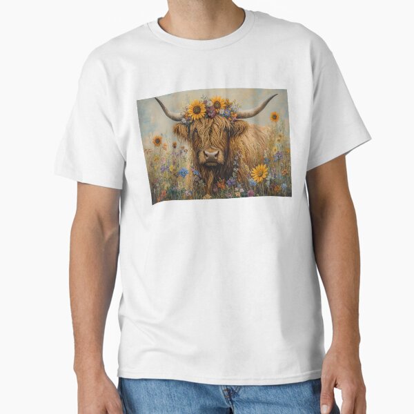 Item preview, Highland Cow Floral  designed and sold by thewandswant.