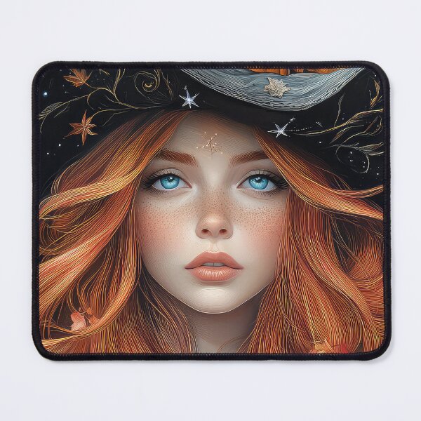 Item preview, Red Head Witch Halloween designed and sold by thewandswant.