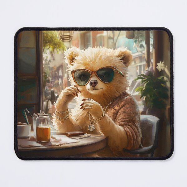 Item preview, Lady Bear In A Summer Cafe designed and sold by QuietKingdom.