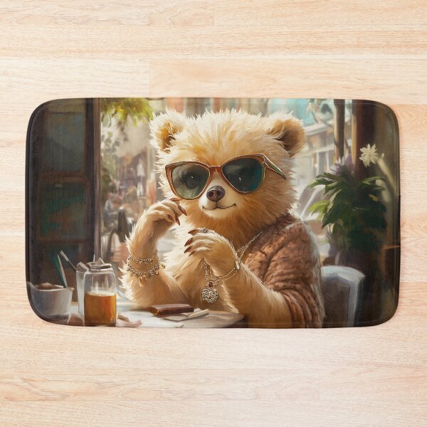 Item preview, Lady Bear In A Summer Cafe designed and sold by QuietKingdom.