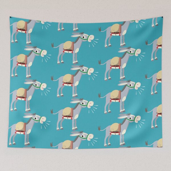 Item preview, donkey carrying a sack of flour on its back designed and sold by duxpavlic.