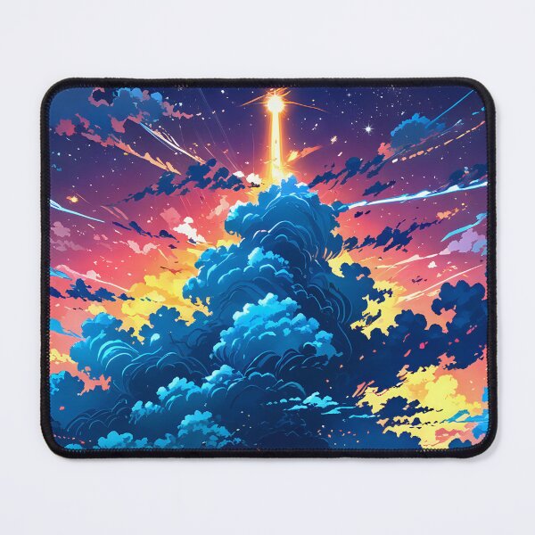 Item preview, Celestial Journey: Girl Gazing at a Towering Starry Sky designed and sold by pixelated_echoes.