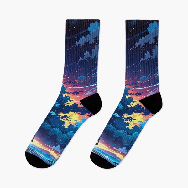 Item preview, Celestial Journey: Girl Gazing at a Towering Starry Sky designed and sold by pixelated_echoes.