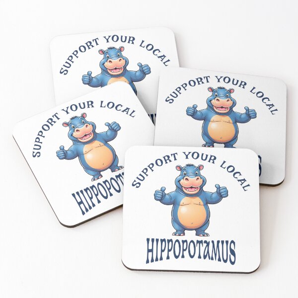 Item preview, Support Your Local Hippopotaums designed and sold by LegendaryDesigns.