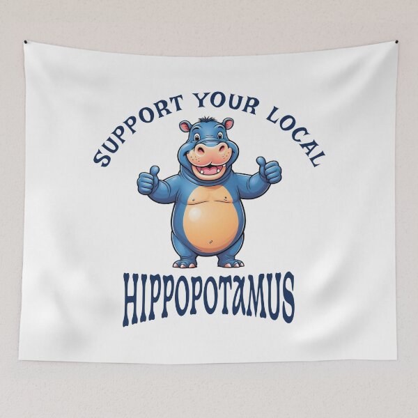 Item preview, Support Your Local Hippopotaums designed and sold by LegendaryDesigns.
