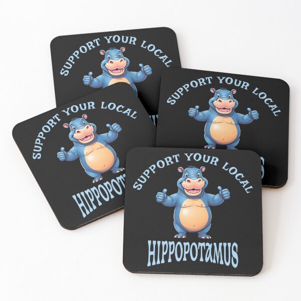 Item preview, Support Your Local Hippopotaums designed and sold by LegendaryDesigns.