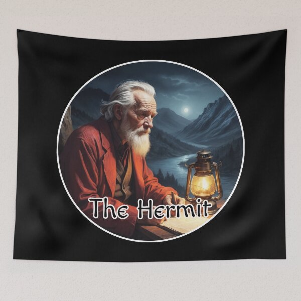 Item preview, Major Arcana Tarot Cards - The Hermit with The Moon designed and sold by Pixel Waite.