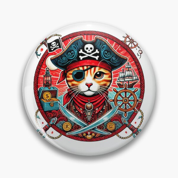 Aperçu de l'œuvre Chat pirate créée et vendue par ABCNetwork.