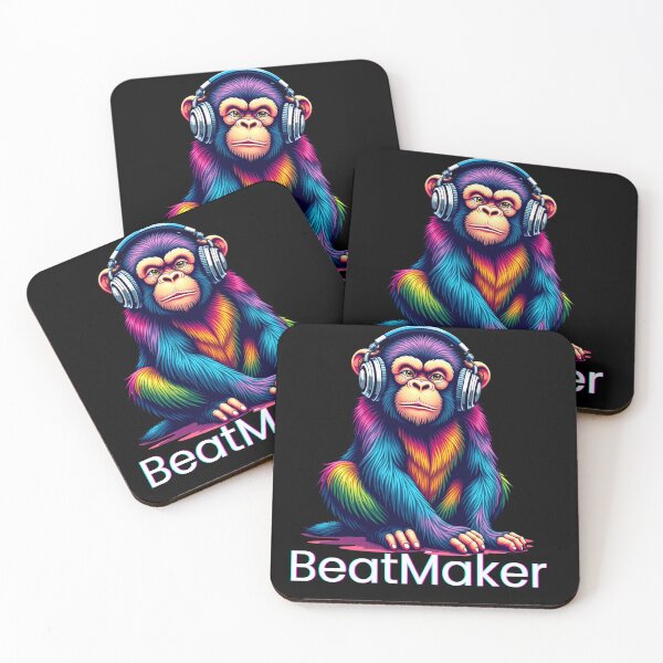 Item preview, Colorful BeatMaker Monkey Design – Perfect for Music Lovers and Animal Fans designed and sold by thenewking.