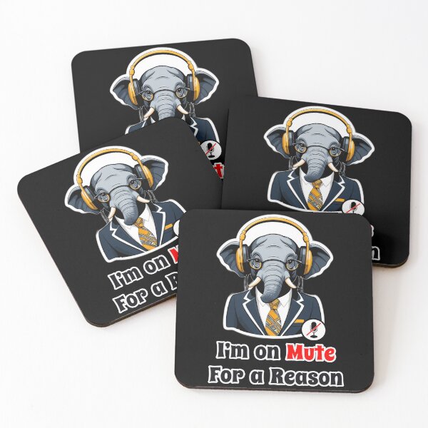 Item preview, Office Elephant Funny Corporate Design - I Am on Mute for a Reason designed and sold by Ridiculam Toga.