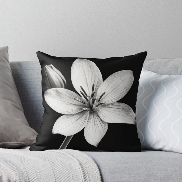 Item preview, Black and White Common Centaury Wild Flower v3 designed and sold by PiranhaEatFashion.