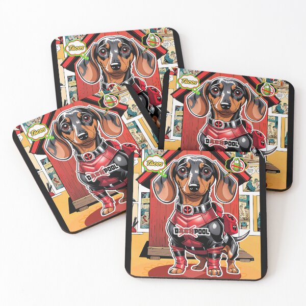 Item preview, Wait 'til You Get A Load Of A New Class Of Superhero: Dachpool | Dachshunds, Sausage & Wiener Dogs designed and sold by therealbooty.