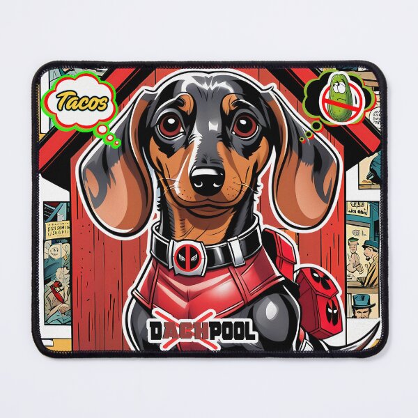 Item preview, Wait 'til You Get A Load Of A New Class Of Superhero: Dachpool | Dachshunds, Sausage & Wiener Dogs designed and sold by therealbooty.