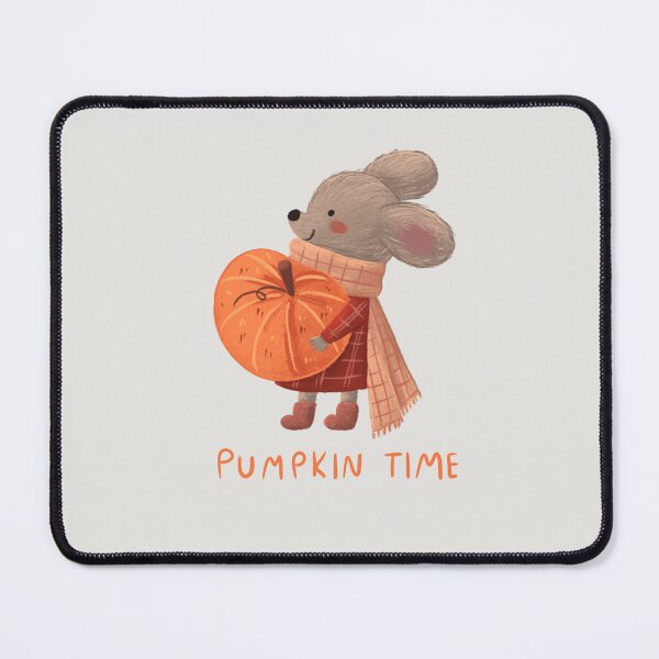 Item preview, Pumpkin time design with a cute mouse holding a pumpkin designed and sold by volhakaliaha.