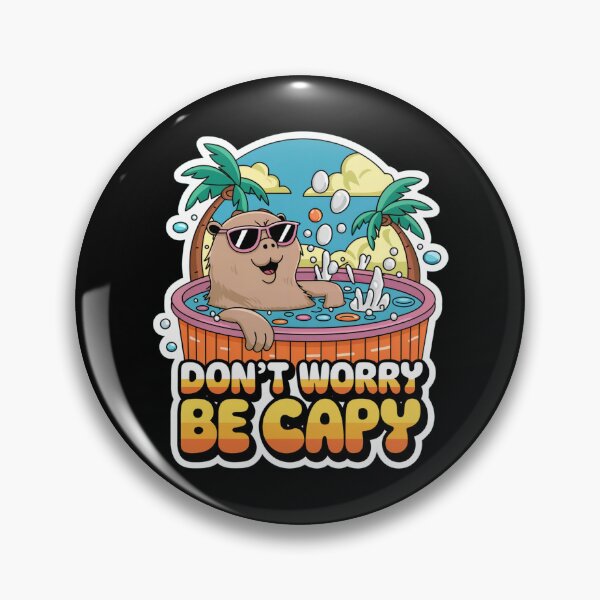 Item preview, Don’t Worry Be Capy - Retro Cute Vintage Capybara designed and sold by GRABAPSHOP.