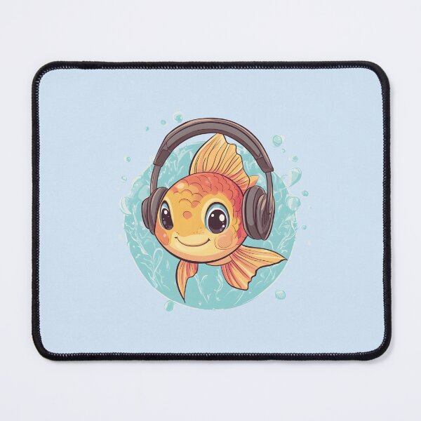 Item preview, Fish with headphones designed and sold by DerSenat.