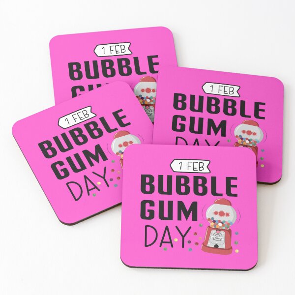 Item preview, 1 February Bubble Gum Day - Wacky Holidays designed and sold by ChemicalXShop.