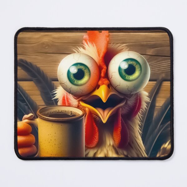 Item preview, chicken with coffee designed and sold by QuanntixArt.