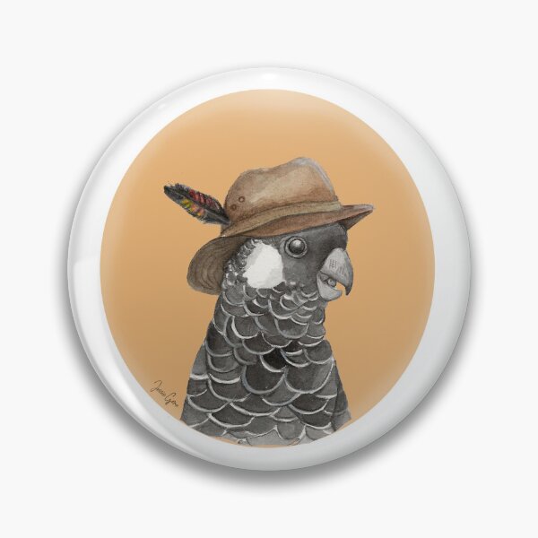 Item preview, Australian Black Cockatoo Wearing Akubra designed and sold by JessieGoreIllustrations.