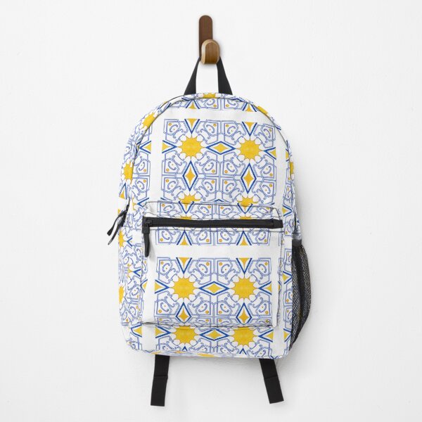 Item preview, Vibrant Yellow and Blue Geometric Tile Design – Watercolour Art designed and sold by RaiyaTees.