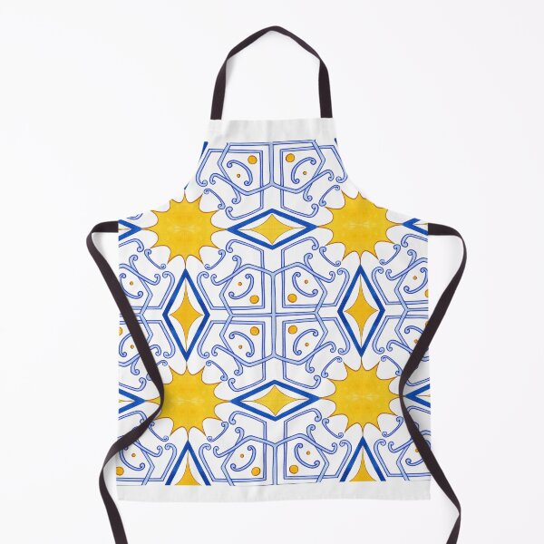 Item preview, Vibrant Yellow and Blue Geometric Tile Design – Watercolour Art designed and sold by RaiyaTees.