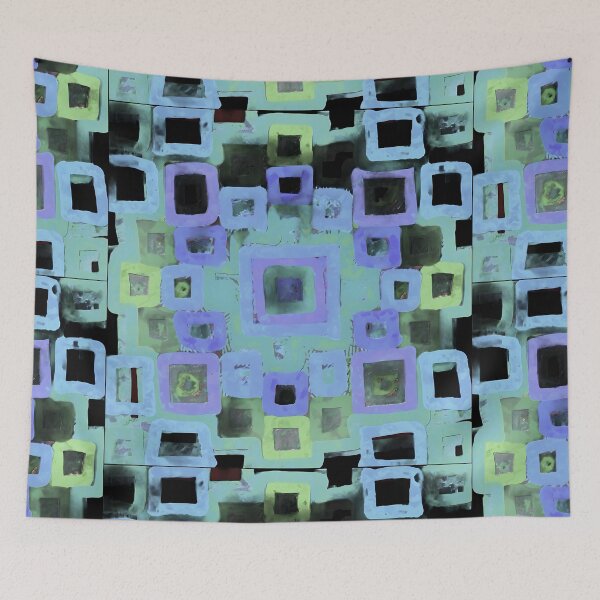 Item preview, Klimt blues squares designed and sold by bekki smith.