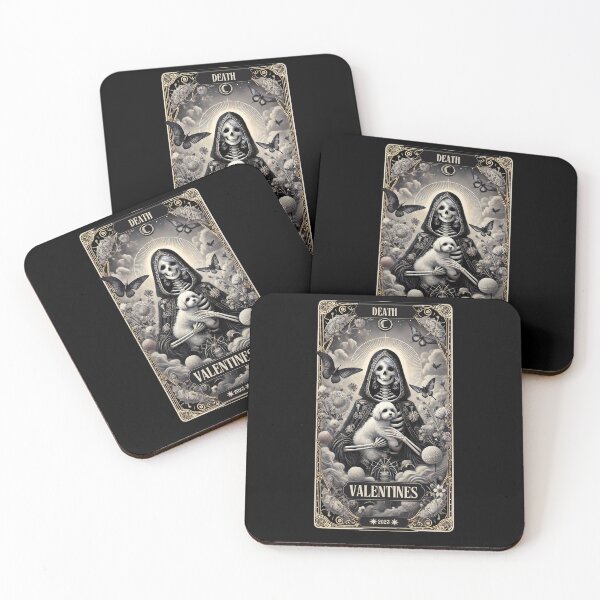 Item preview, Tarot Card valentines Skeleton Maltipoo Lovers designed and sold by The Art of Kkatarynka.