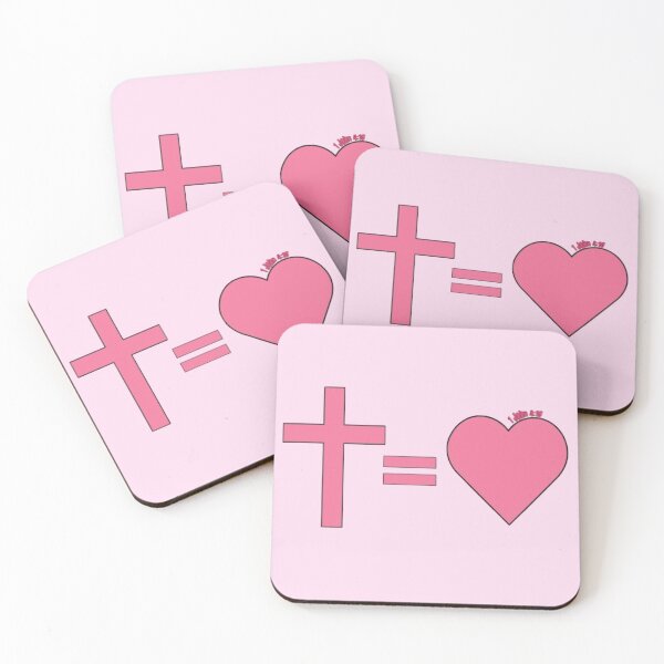 Item preview, Pink Cross Equals Love – Aesthetic Christian Faith Design designed and sold by ZoeBV.
