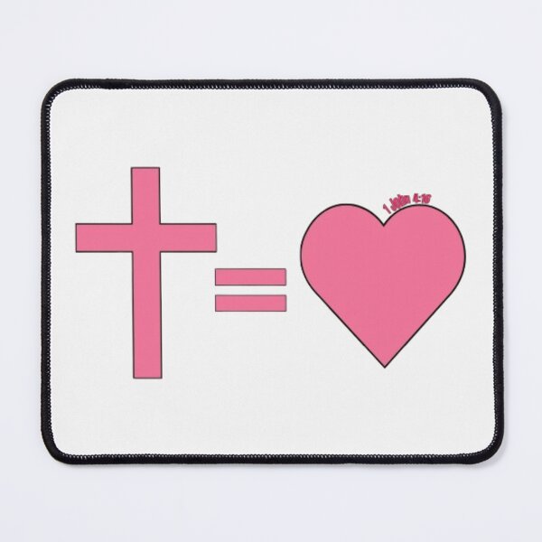 Item preview, Pink Cross Equals Love – Aesthetic Christian Faith Design designed and sold by ZoeBV.