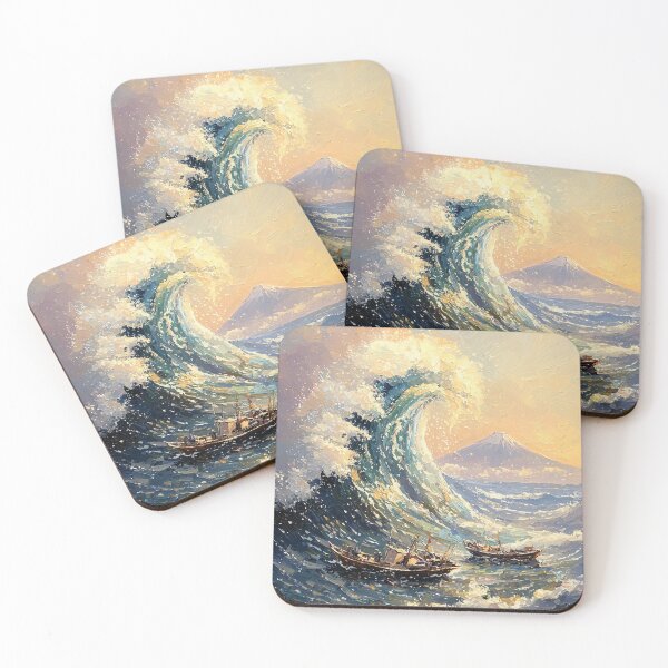 Item preview, Impressionist Inspired Great Wave designed and sold by Moisky Art.