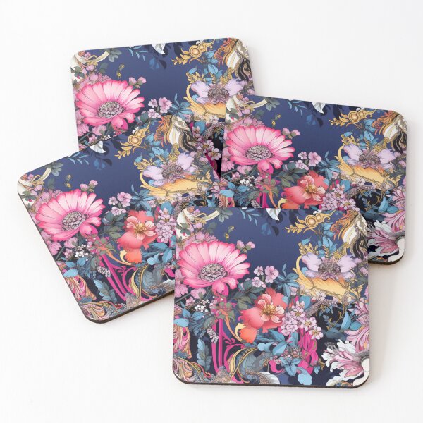 Item preview, Modern Vivid Multicoloured Flower Pattern with Semiabstract and Queer Motifs designed and sold by AgathaZolastore.