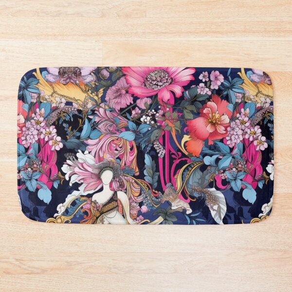 Item preview, Modern Vivid Multicoloured Flower Pattern with Semiabstract and Queer Motifs designed and sold by AgathaZolastore.