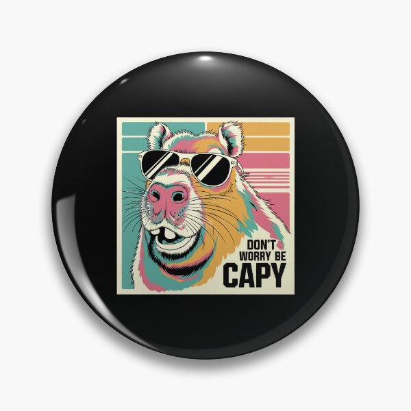 Item preview, Don’t Worry Be Capy - Retro Cute Vintage Capybara designed and sold by GRABAPSHOP.