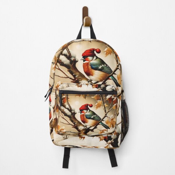 Item preview, Vintage Animal Art: A Bird’s Winter Refuge on a Tree | Animal Art | Oil Painting | Vintage Art designed and sold by UnhingedBird.