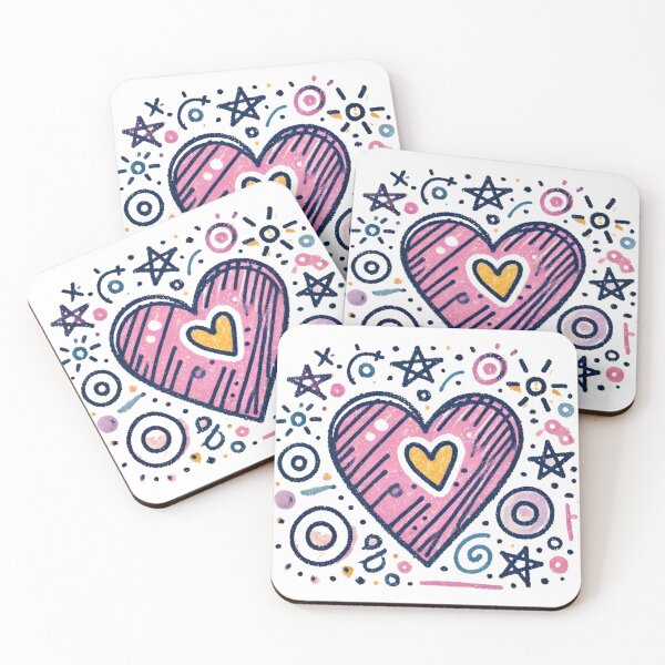 Item preview, Playful Hand-Drawn Heart with Whimsical Patterns designed and sold by The Art of Kkatarynka.