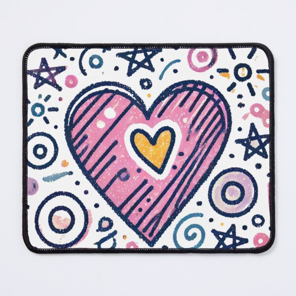 Item preview, Playful Hand-Drawn Heart with Whimsical Patterns designed and sold by The Art of Kkatarynka.