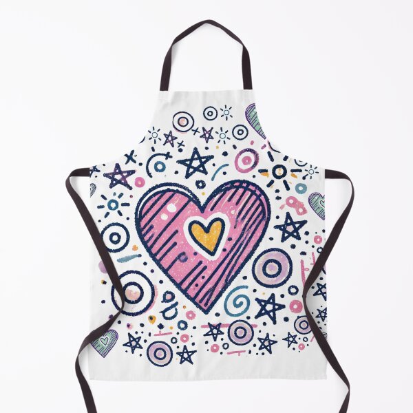Item preview, Playful Hand-Drawn Heart with Whimsical Patterns designed and sold by The Art of Kkatarynka.