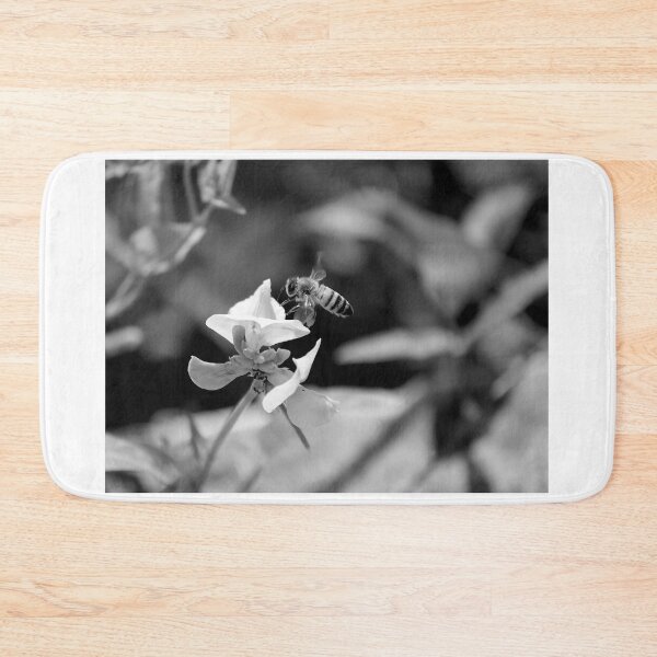 Item preview, Lathyrus pratensis and Bee Black And White designed and sold by MercerImages.