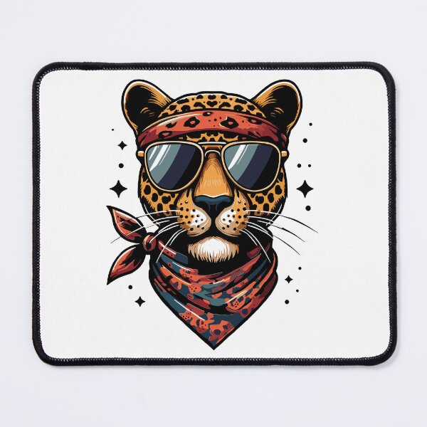 Item preview, Leopard Wearing Leopard Scarf Animal Wearing Sunglasses designed and sold by Artistoos.