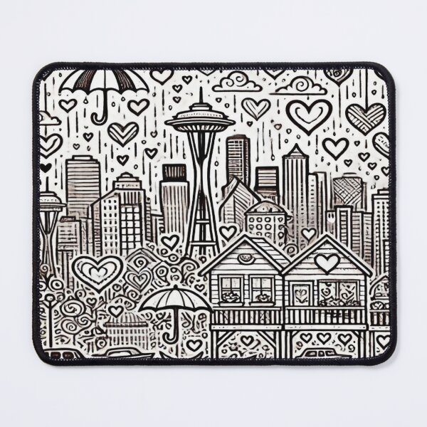 Item preview, Seattle Skyline Love Reloaded Premium Trendy Best Gift designed and sold by Imaginarium of Chaos falcon88 .