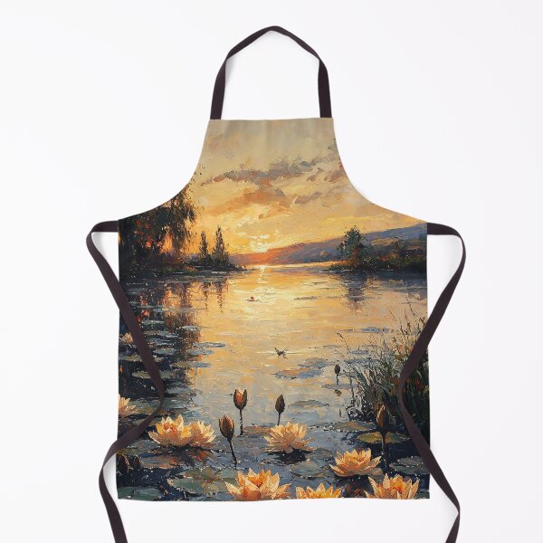 Item preview, Impressionist Inspired Water Lilies at Sunset designed and sold by Moisky Art.