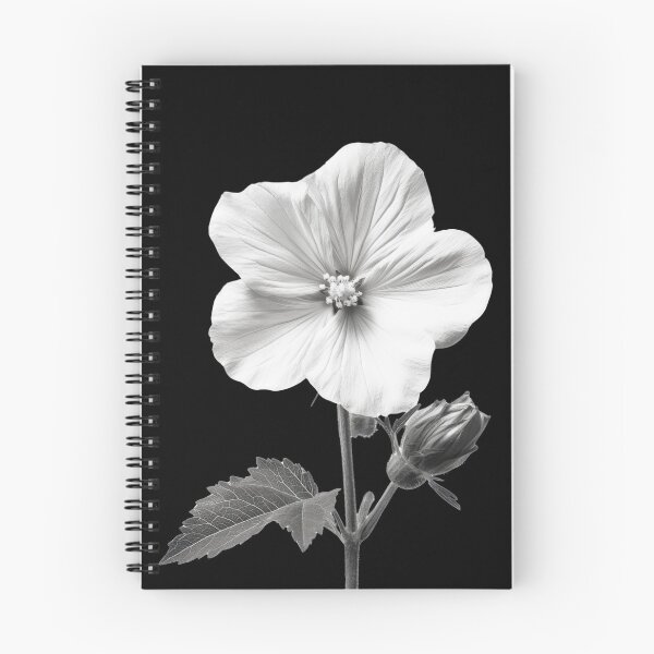 Item preview, Black and White Common Mallow Wild Flower v2 designed and sold by PiranhaEatFashion.